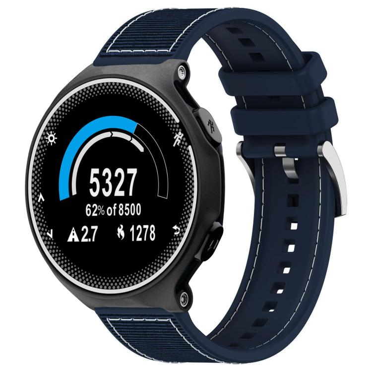 Watch Band – Silicone, Braided Nylon (26mm) For Garmin Forerunner 220 235 735 735XT 20mm Midnight Blue