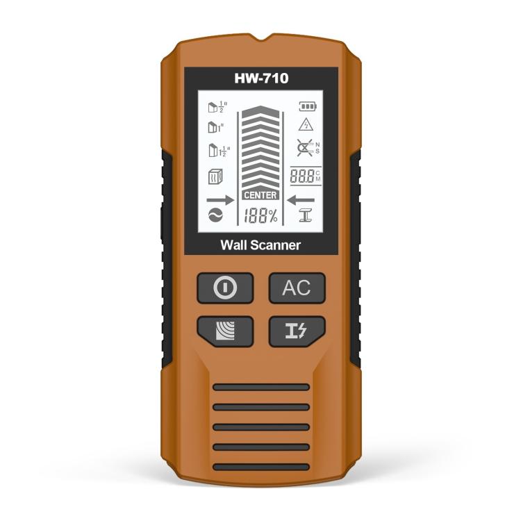 HW-710 5-in-1 Wall Scanner Metal Detector Stud Finder Measuring Instrument – Durable Build, Easy to Use Yellow