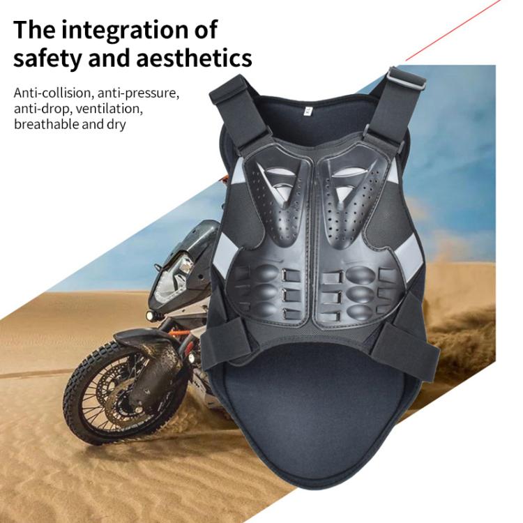 GHOST RACING GH-HJY08 Motorcycle Armor Vest Chest Protector Riding Hard Shell Clothes, L, XL