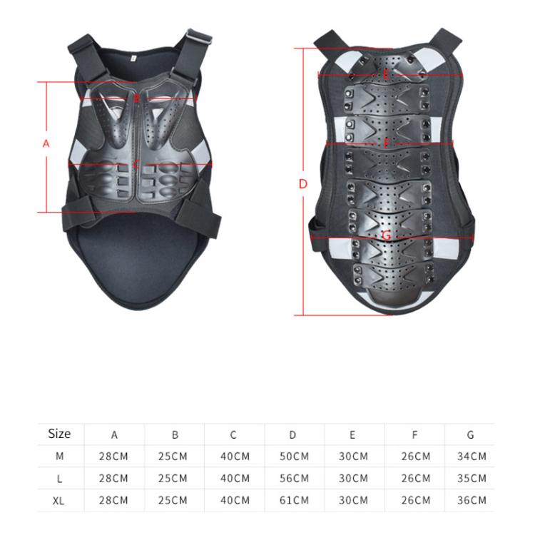 GHOST RACING GH-HJY08 Motorcycle Armor Vest Chest Protector Riding Hard Shell Clothes, L, XL