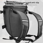 GHOST RACING GR-CWB06 PU Leather Motorcycle Tail Bag Rear Seat Travel Bag Backpack