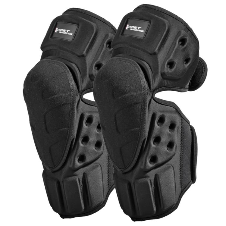 GHOST RACING GH-HX03 1 Pair Motorcycle Protective Gear Kevlar Racing Cold-proof Windproof Knee Pads, With Plush Pad, No Plush Pad – Non-slip With Plush Pad