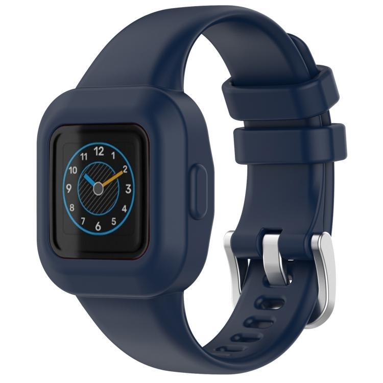 Watch Band – Silicone (Silver) For GarminFit JR3 Garmin Vivofit JR 3 Dark Blue