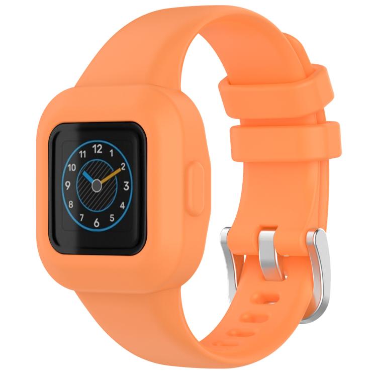 Watch Band – Silicone (Silver) For GarminFit JR3 Garmin Vivofit JR 3 Orange