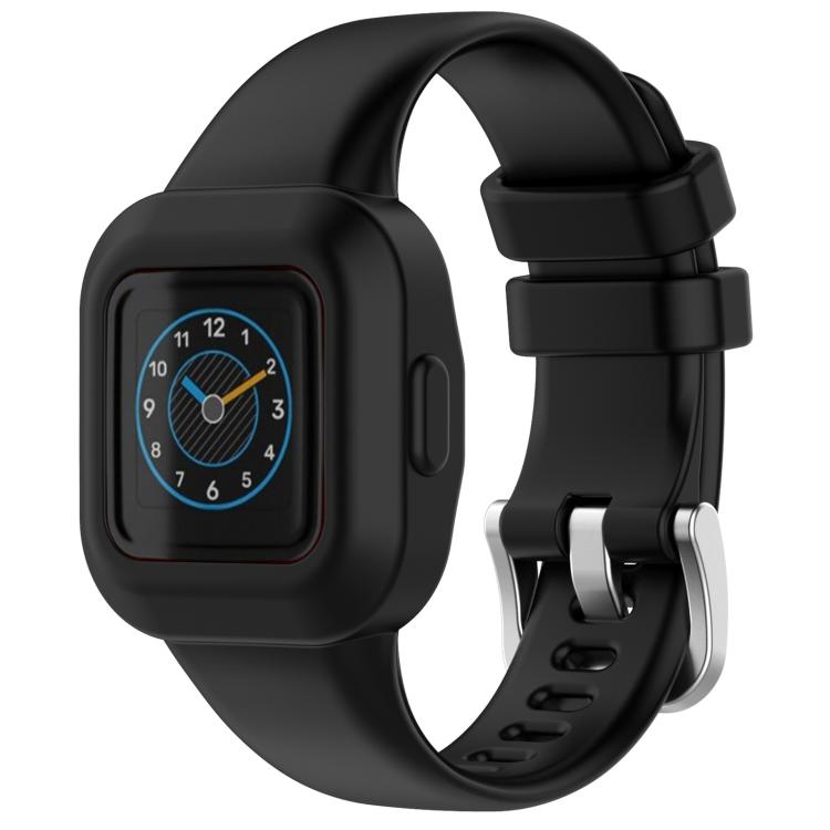 Watch Band – Silicone (Silver) For GarminFit JR3 Garmin Vivofit JR 3 Black