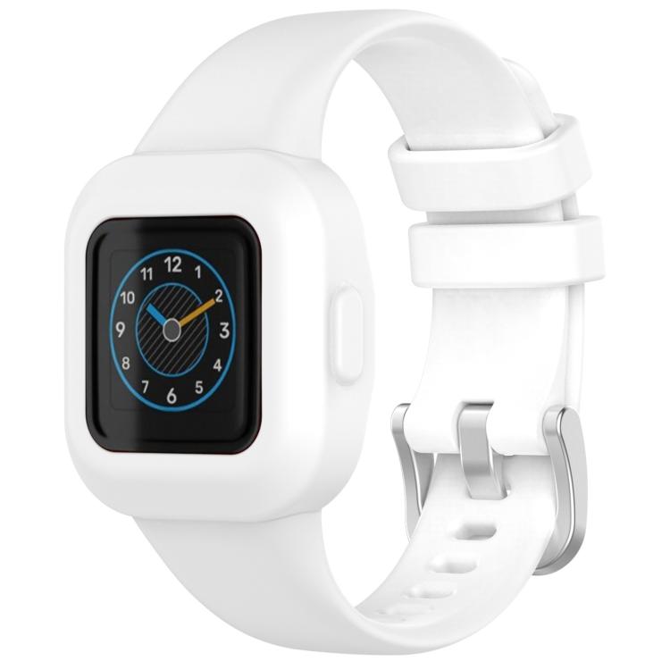 Watch Band – Silicone (Silver) For GarminFit JR3 Garmin Vivofit JR 3 White