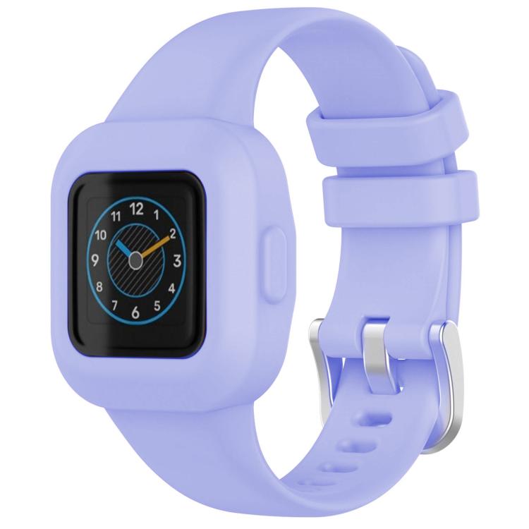 Watch Band – Silicone (Silver) For GarminFit JR3 Garmin Vivofit JR 3 Light Purple