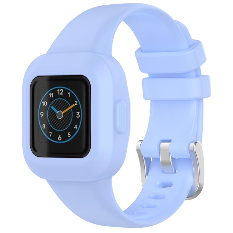Watch Band – Silicone (Silver) For GarminFit JR3 Garmin Vivofit JR 3 Cornflower Blue