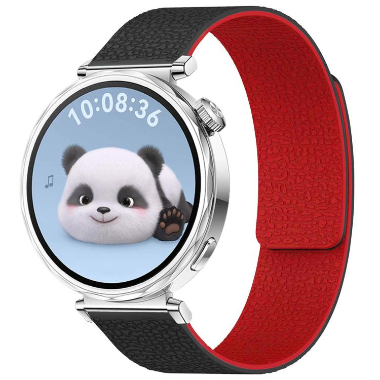 Watch Band – Silicone, Magnetic (18mm) 18mm Black Red