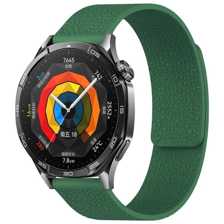 Watch Band – Silicone, Magnetic (18mm) 20mm Dark Green