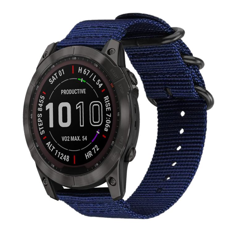 Watch Band – Braided Nylon (18mm) #3 22mm Midnight Blue