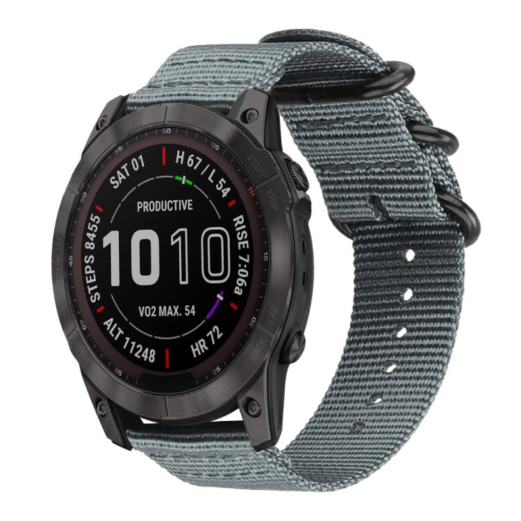 Watch Band – Braided Nylon (18mm) #3 22mm Grey
