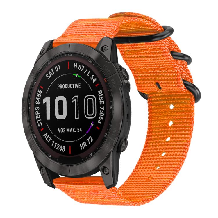 Watch Band – Braided Nylon (18mm) #3 22mm Orange