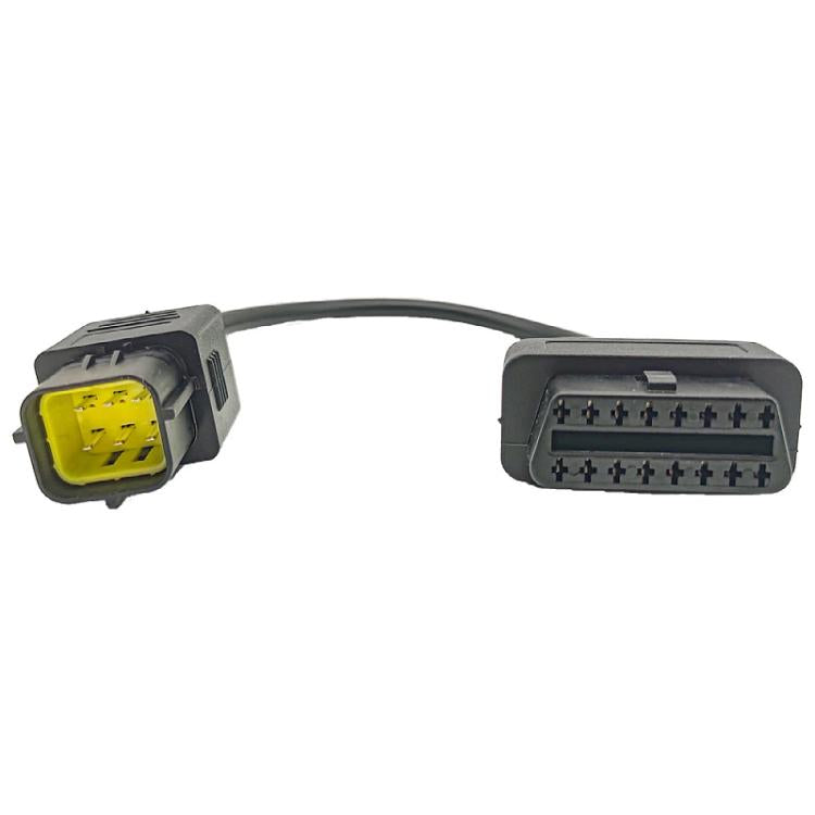 6 Pin to 16 Pin Motorcycle OBD2 Converter Cable Diagnostic Cable – Wear-resistant, For Husqvarna