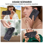 Three-core Mecha 360 Degree Rotation Magnetic Holder Phone Case, For iPhone 15 Pro Max, For iPhone 15, For iPhone 14, For iPhone 14 Pro Max, For iPhone 13 Pro Max, For iPhone 13