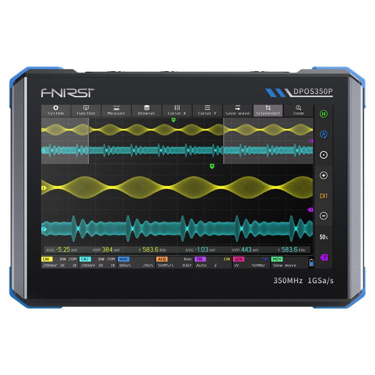 FNIRSI DPOS350P 4 in 1 7 inch IPS HD Touch Screen 350M Tablet Oscilloscope, DPOS350P(US Plug), DPOS350P(EU Plug) DPOS350P(US Plug) US Plug