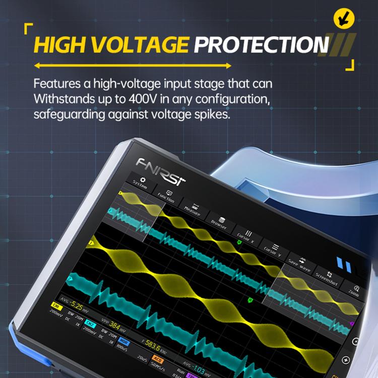 FNIRSI DPOS350P 4 in 1 7 inch IPS HD Touch Screen 350M Tablet Oscilloscope, DPOS350P(US Plug), DPOS350P(EU Plug)