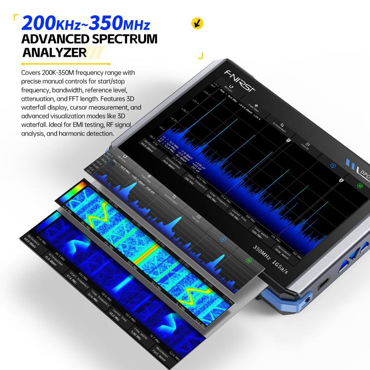 FNIRSI DPOS350P 4 in 1 7 inch IPS HD Touch Screen 350M Tablet Oscilloscope, DPOS350P(US Plug), DPOS350P(EU Plug)