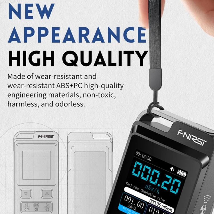 FNIRSI GC-02 Personal Radiation Detector with Alarm, FNIRSI GC-02 – Durable Build, Easy to Use