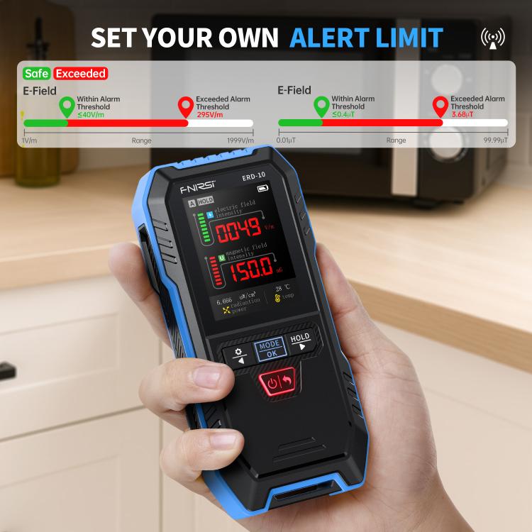 FNIRSI ERD-10 3 in 1 Electromagnetic Radiation Detector, FNIRSI ERD-10