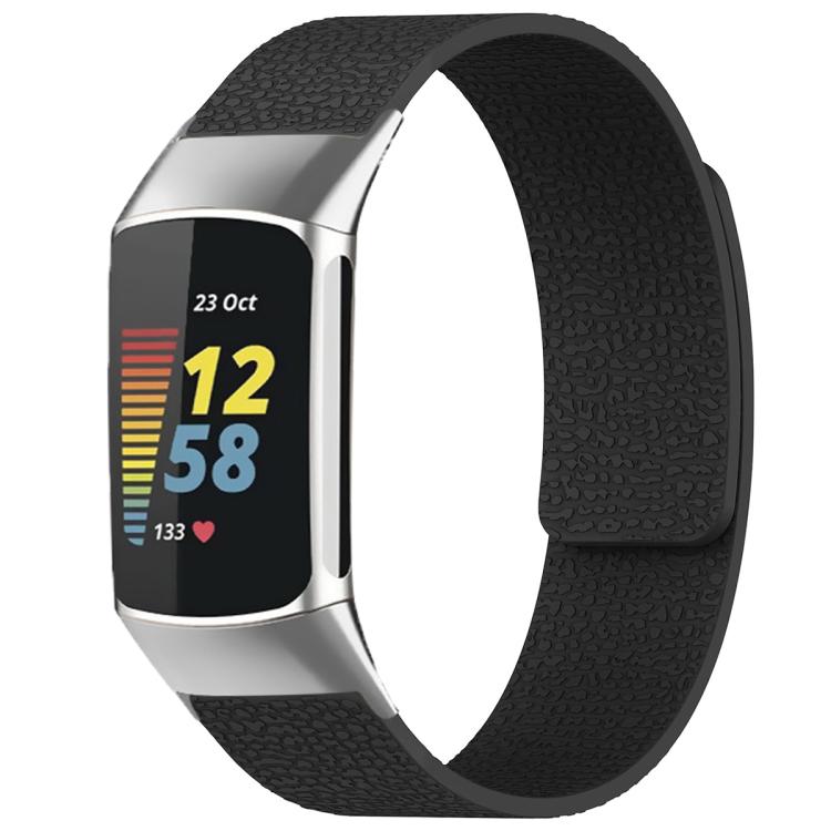 Watch Band – Silicone, Magnetic (Fitbit Charge 5) For Fitbit Charge 5 Charge 6 Black