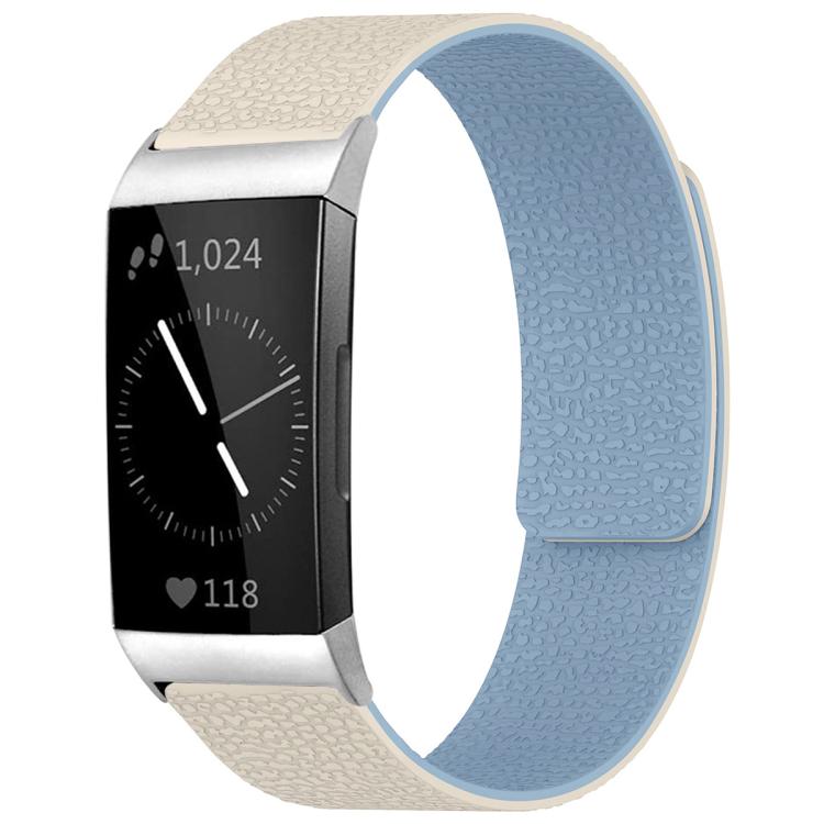 Watch Band – Silicone, Magnetic (Fitbit Inspire 2) For Fitbit Charge 4 Charge 3 White Blue