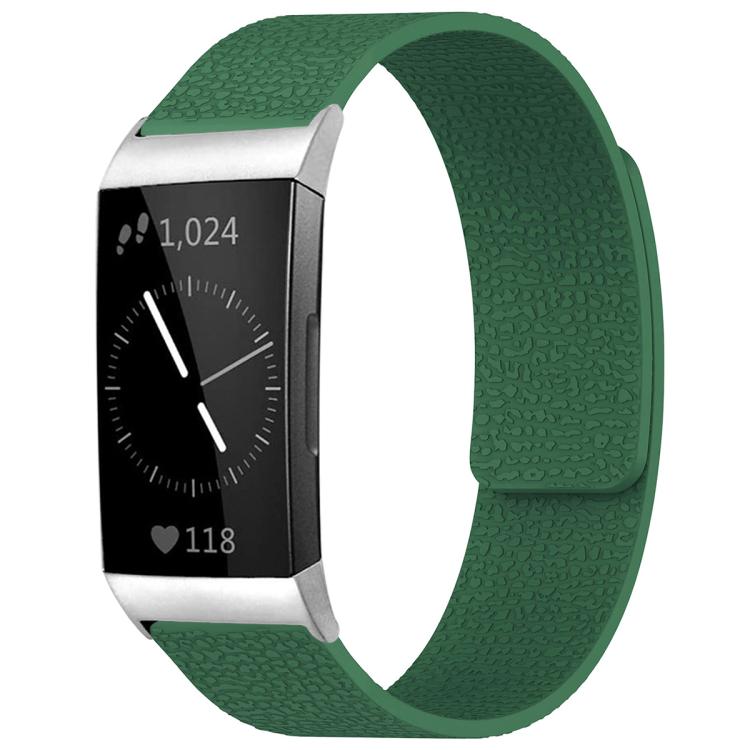 Watch Band – Silicone, Magnetic (Fitbit Inspire 2) For Fitbit Charge 4 Charge 3 Dark Green