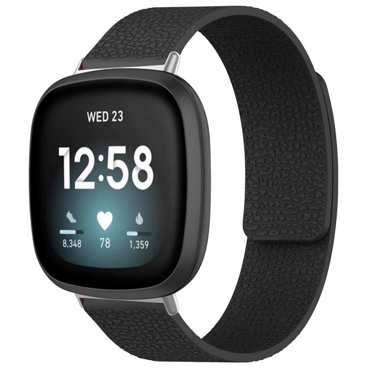 Watch Band – Silicone, Magnetic (Fitbit Charge 5) For Fitbit Versa 4 Versa3 Sense2 Sense Black