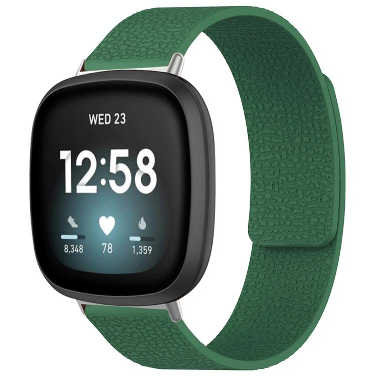 Watch Band – Silicone, Magnetic (Fitbit Charge 5) For Fitbit Versa 4 Versa3 Sense2 Sense Dark Green