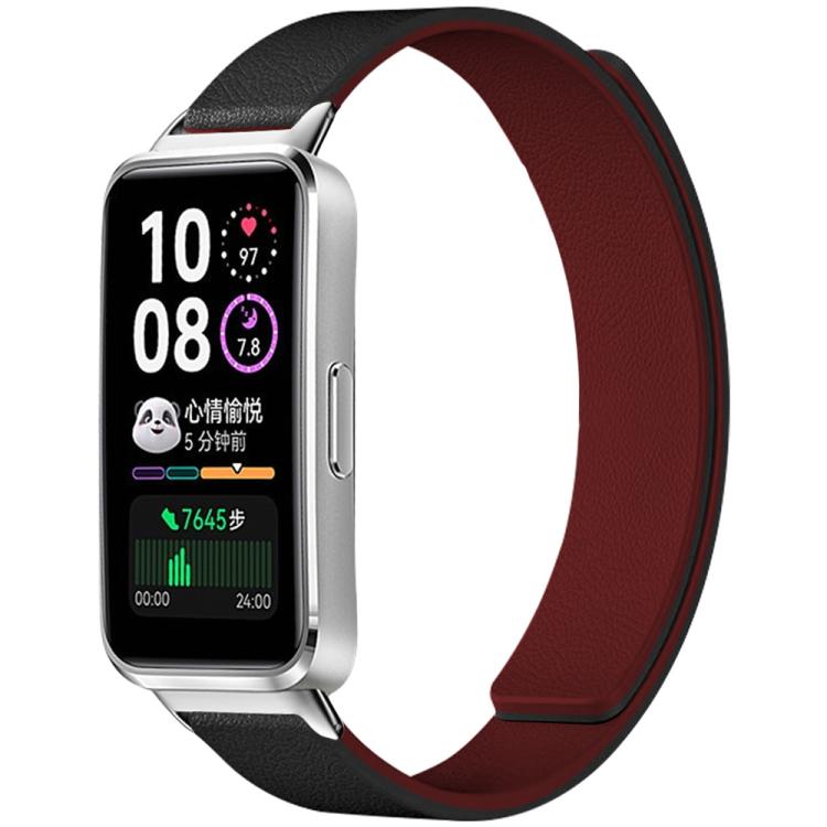 Watch Band – Silicone, Magnetic (Huawei Watch Fit4) For Huawei Band 10 9 8 Black Red