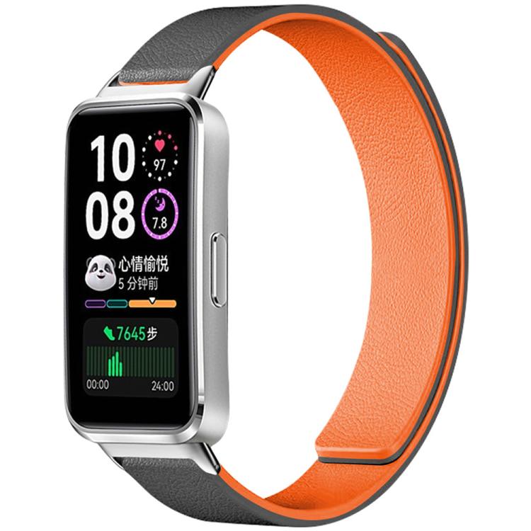 Watch Band – Silicone, Magnetic (Huawei Watch Fit4) For Huawei Band 10 9 8 Grey Orange