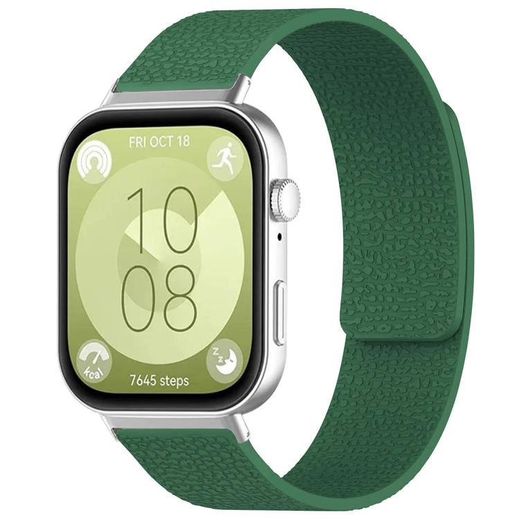 Watch Band – Silicone, Magnetic (Huawei Watch Fit4) For Huawei Watch Fit4 Fit4 Pro Fit3 Dark Green