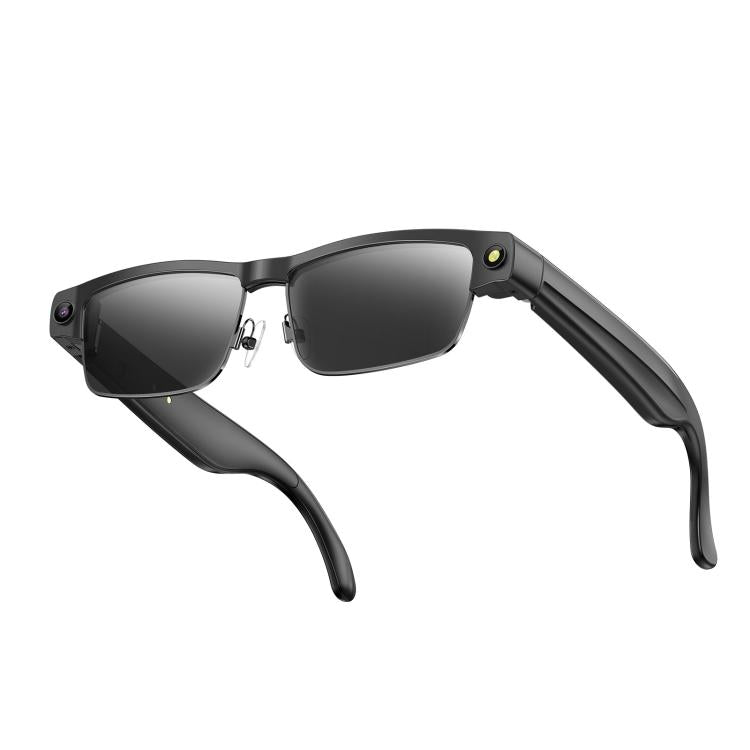L802 Smart Glasses with 8MP HD Camera Video Recording WiFi Transmission Al Smart Voice Assistant Smart Wearable Headset Sunglasses Black Frame