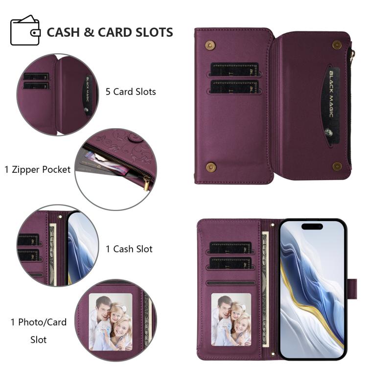 Butterfly Love Flower Multi-card Zipper Wallet Leather Phone Case, For iPhone 11 Pro Max, For iPhone 11, For iPhone 11 Pro