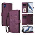 Butterfly Love Flower Multi-card Zipper Wallet Leather Phone Case, For iPhone X / XS, For iPhone XR, For iPhone XS Max For iPhone X XS Dark Purple