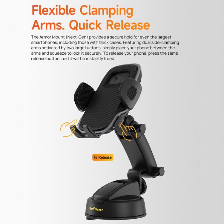 Ulefone UAN15 Armor Mount Car / Desk Phone Holder, Standard Model, UAN15 – Durable Build, Easy to Use