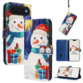 Christmas Series Buckle Leather Phone Case with Hand Strap, For iPhone Air, For iPhone 16 Pro Max, For iPhone 16 Pro, For iPhone 16 Plus For iPhone Air Gift Box Snowman