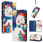 Christmas Series Buckle Leather Phone Case with Hand Strap, For iPhone XR, For iPhone XS Max, For iPhone 8 Plus / 7 Plus For iPhone XR Gift Box Snowman