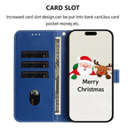 Christmas Series Buckle Leather Phone Case with Hand Strap, For iPhone XR, For iPhone XS Max, For iPhone 8 Plus / 7 Plus