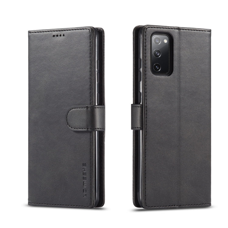 LC.IMEEKE Calf Texture Horizontal Flip Leather Case, with Holder & Card Slots & Wallet & Photo Frame, For Samsung Galaxy S20 FE 5G / S20 Lite For Samsung Galaxy S20 FE 5G S20 Lite Black