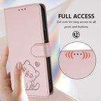 Embossed Heart Cat Leather Phone Case with Hand Strap, For iPhone 12 Pro Max, For iPhone 12 mini