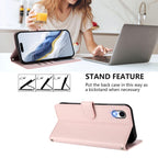 Embossed Heart Cat Leather Phone Case with Hand Strap, For iPhone XR, For iPhone XS Max