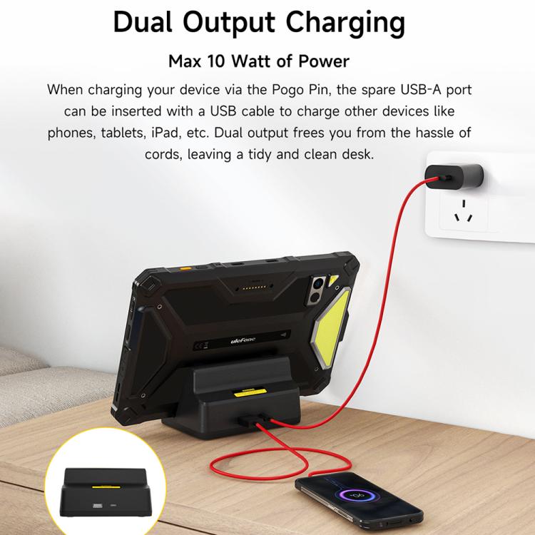 Ulefone 10W Desk Charging Dock For Armor Pad 4 Series – Wireless Charging, TPU, Non-slip, For Armor Pad 4 Series