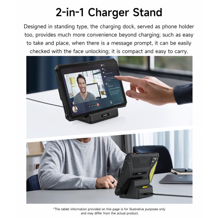 Ulefone 10W Desk Charging Dock For Armor Pad 4 Series – Wireless Charging, TPU, Non-slip, For Armor Pad 4 Series