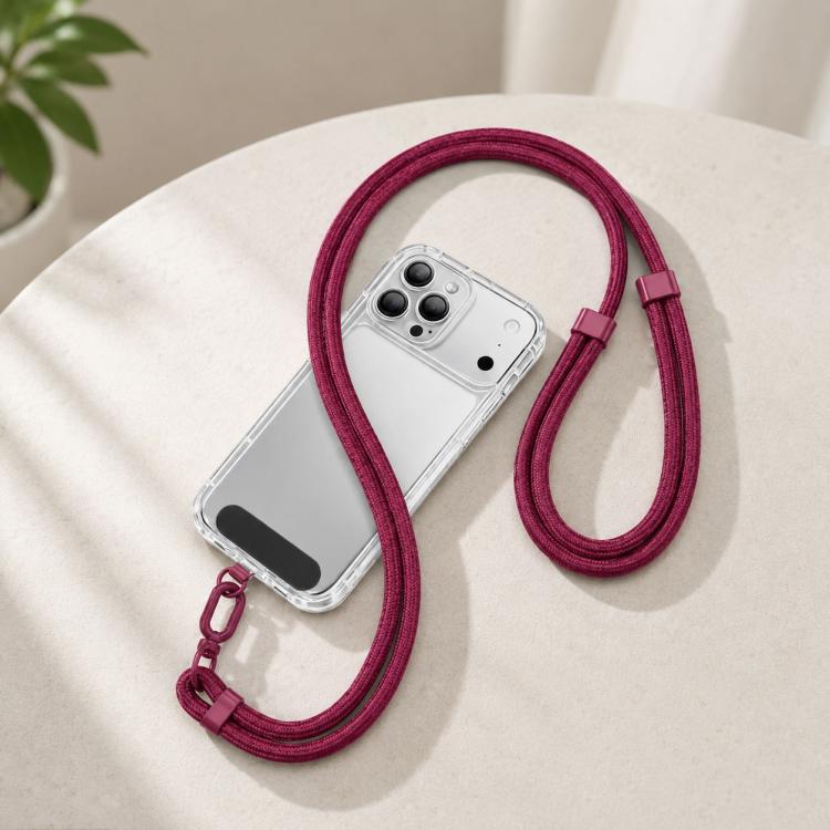 XDcase Adjustable Crossbody Mobile Phone Lanyard Wine Red