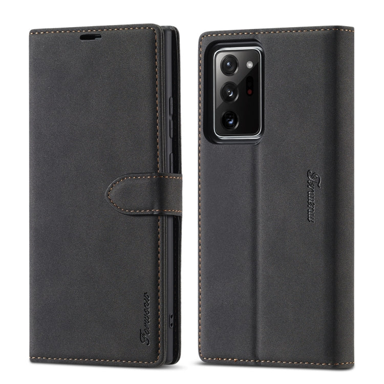Forwenw F1 Series Matte Strong Magnetism Horizontal Flip Leather Case with Holder & Card Slots & Wallet & Photo Frame – Card Slot, Flip, Leather, For Samsung Galaxy A21s, For Samsung Galaxy Note 9, For Samsung Galaxy Note 10, For Samsung Galaxy Note 10+ For Samsung Galaxy Note20 Ultra Black