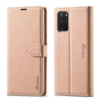 Forwenw F1 Series Matte Strong Magnetism Horizontal Flip Leather Case with Holder & Card Slots & Wallet & Photo Frame, For Samsung Galaxy S20, For Samsung Galaxy S20+ For Samsung Galaxy S20 Rose Gold