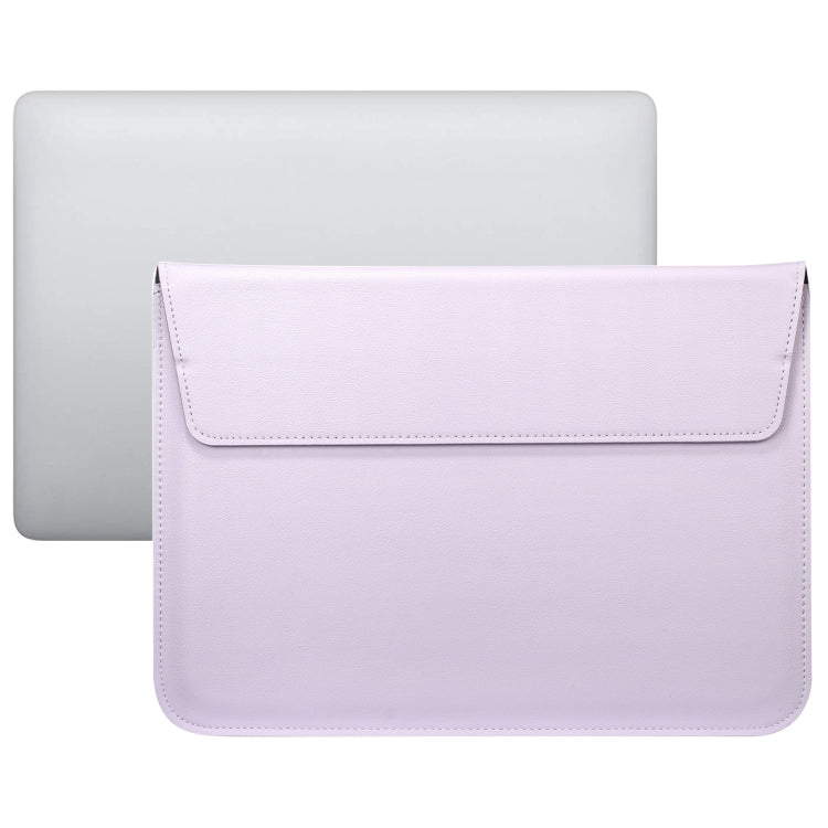 PU Laptop Bag – 11" Screen, Leather For MacBook Air Pro 13 inch Light Purple