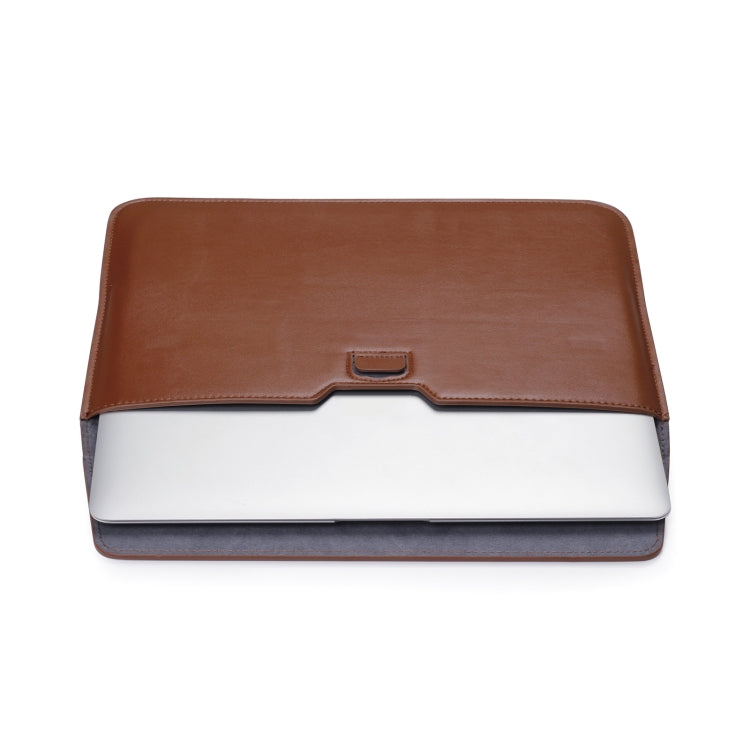 PU Leather Ultra-thin Envelope Bag Laptop Bag with Stand Function, For MacBook Air / Pro 15 inch