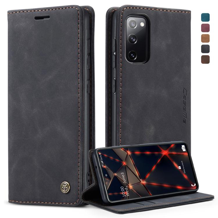 CaseMe 013 Multifunctional Horizontal Flip Leather Case with Holder & Card Slot & Wallet, For Samsung Galaxy S20 FE For Samsung Galaxy S20 FE Black